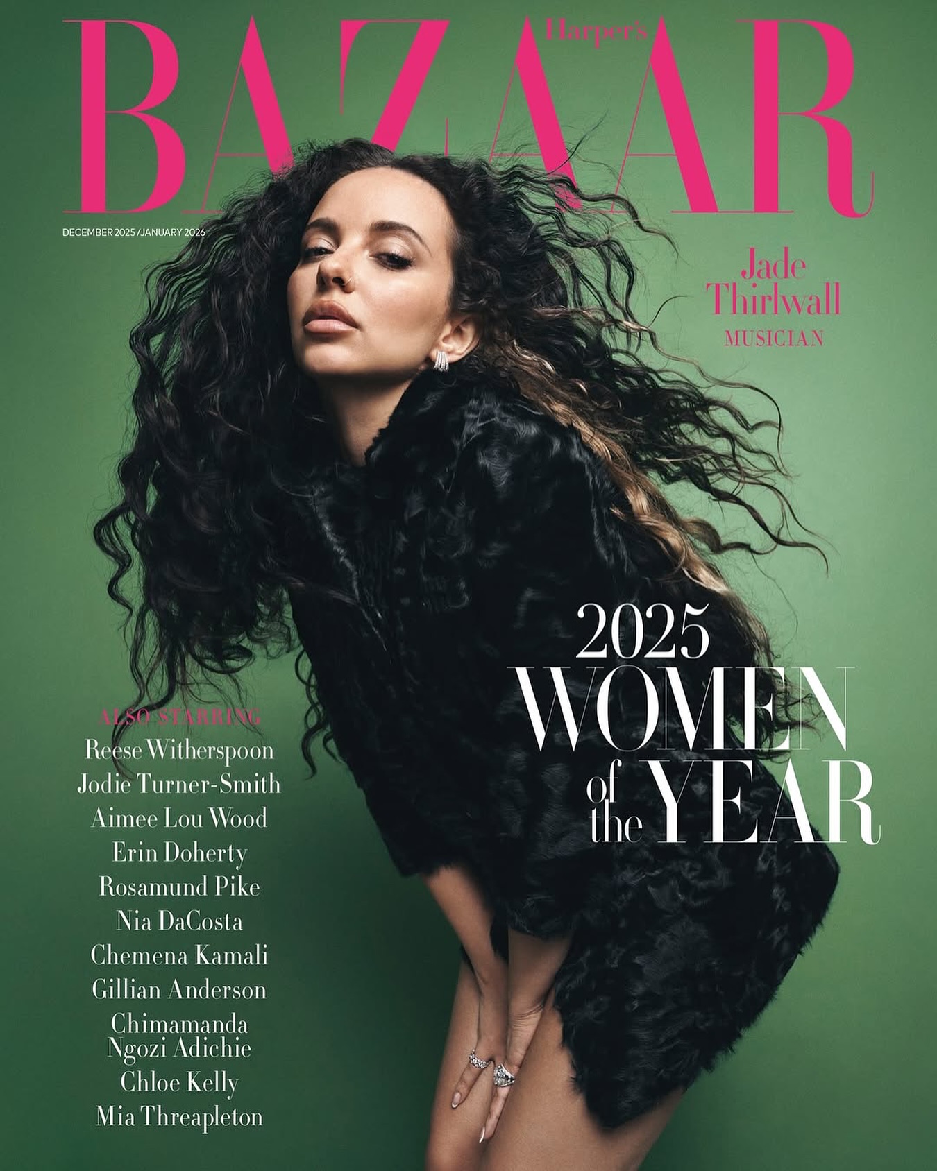 @jadethirlwall for @bazaaruk Women of The Year 2025 cover shoot 💚🩷

Editor in Chief @lydiasmag 
Photographer @jem_mitchell_studio
Creative Director @zoyakaye
Stylist @crystallecox
Fashion Director @avrilmair
Acting Entertainment Director & writer @nicolafahey
Photography Director @jeslucy
Hair @zateeshahairstylist @Imcworldwide
Make up @joeyjoeychoy @thewallgroup
Manicure by @nailedbymil @snow_creatives
Set Assistant @propitcreative 
Stylist assistant @bethanyferns

#fivefourstudios